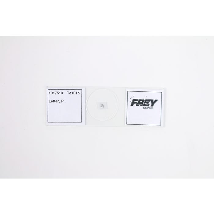 Frey Scientific Prepared Microscope Slide, Prepared Letter "E"