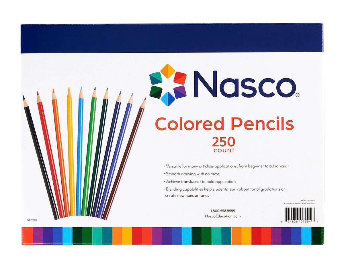 Nasco Colored Pencils, Classpack of 250 2218282