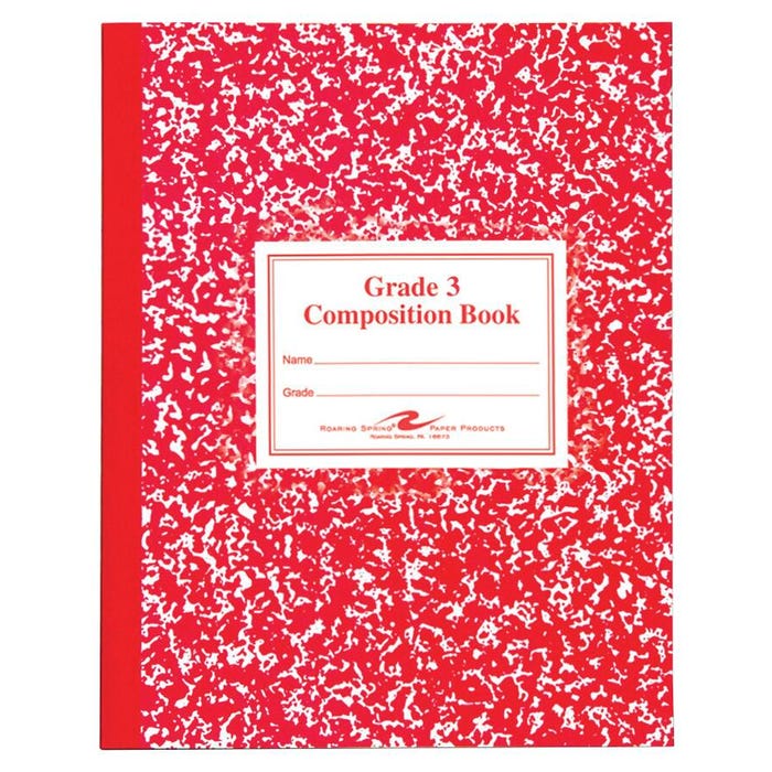 Roaring Spring Primary Composition Book, 9-3/4 x 7-3/4 Inches, 50 Sheets, Red
