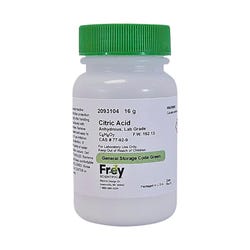 Frey Scientific Citric Acid, Anhydrous, Lab Grade, 16 Grams