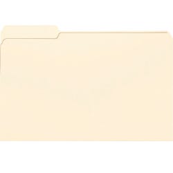 Smead File Folder, Legal Size, 1/3 Left Cut, Manila, Pack of 100