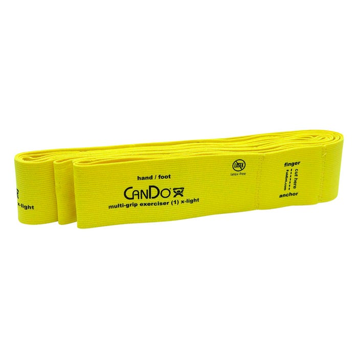 CanDo Multi-Grip Exerciser, 6 Feet, X-Light, Yellow