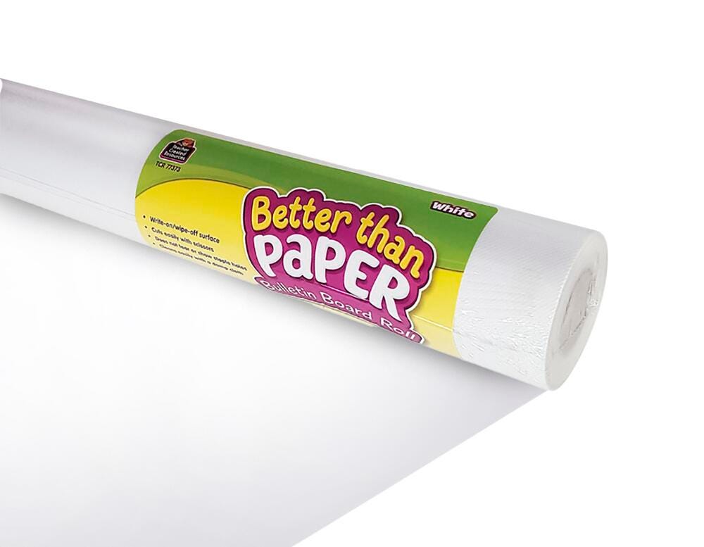 Image for Teacher Created Resources Better Than Paper Bulletin Board Roll, White from School Specialty
