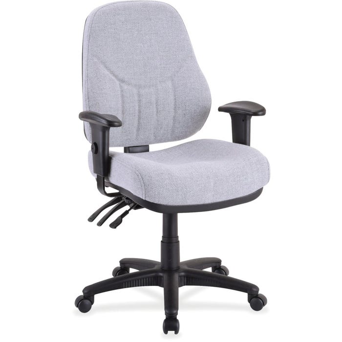 Lorell Baily Multi-Task Chair, Gray, 26-7/8 W x 26 D x 39 - 42-1/2 H in