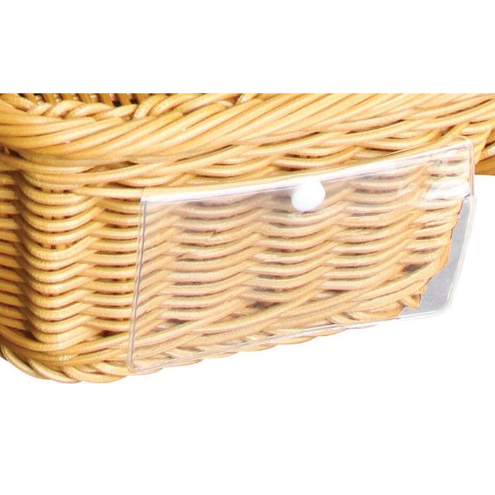 School Smart Plastic Detachable Identification Pouch, 4 x 2-3/8 Inches, Clear, Pack of 12