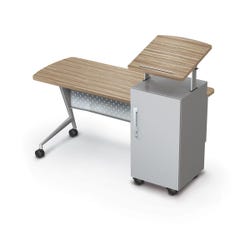 Image for MooreCo Trend Podium Desk, 60 x 24-1/2 x 43 to 49 Inches, Matching Edge Color from School Specialty