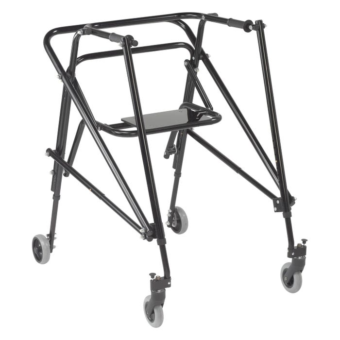 Nimbo Lightweight Gait Trainer with Seat, X-Large, Black