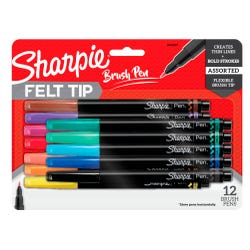 Sanford Sharpie Brush Tip Pens, Assorted Colors, Item # 2091172