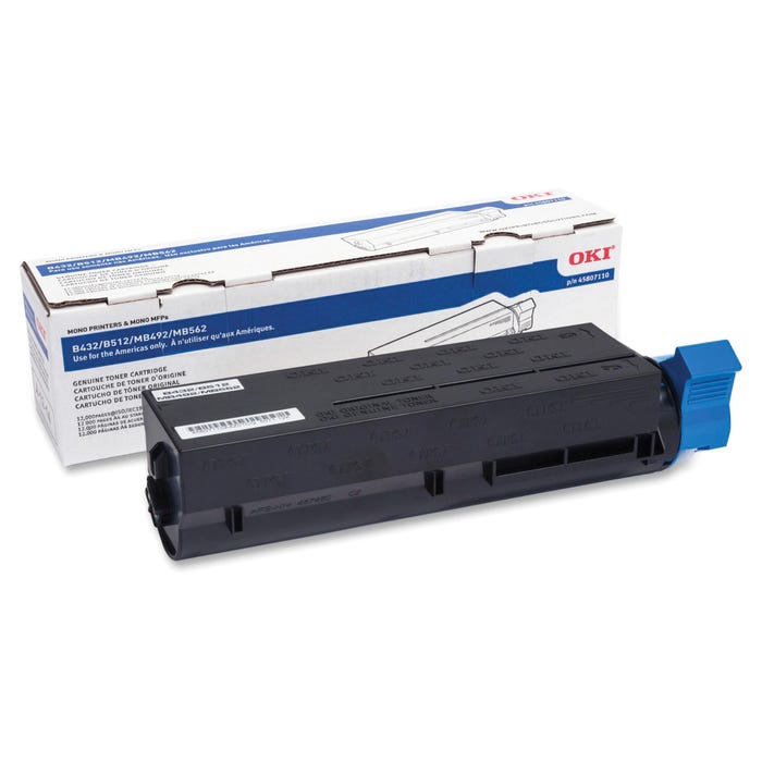 Okidata Ink Toner Cartridge, 45807110, Black