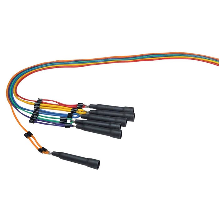 Sportime Adjustable Length Jump Ropes, 9 Feet Maximum, Assorted Colors, Set of 6