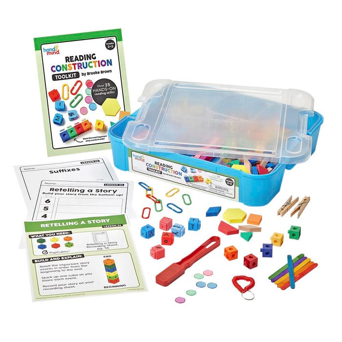 hand2mind Reading Construction Toolkit, Grades 2 to 3, 132 Pieces