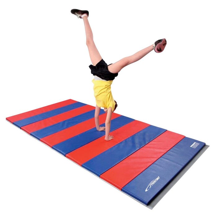 Sportime Deluxe 1-3/8 Inch Thick, Cross-Linked Polyethylene CPSCIA Mat, 4-Sided Hook and Loop