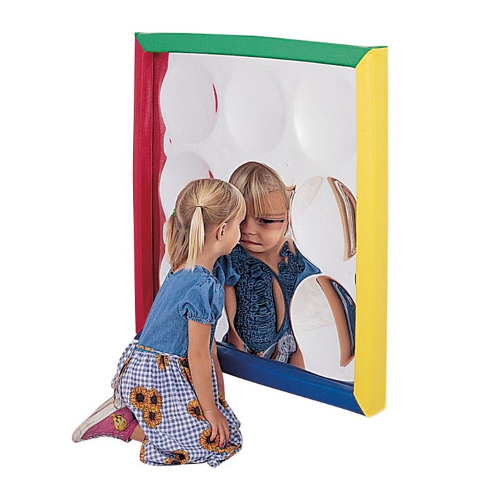 Children's Factory Square Soft Frame Concave Bubble Mirror, 34 x 34 x 1-1/2 Inches