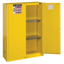 Justrite Safety Cabinet with Can Package, Sure Grip, 45 Gallon, Yellow, EX #8945208 2038782