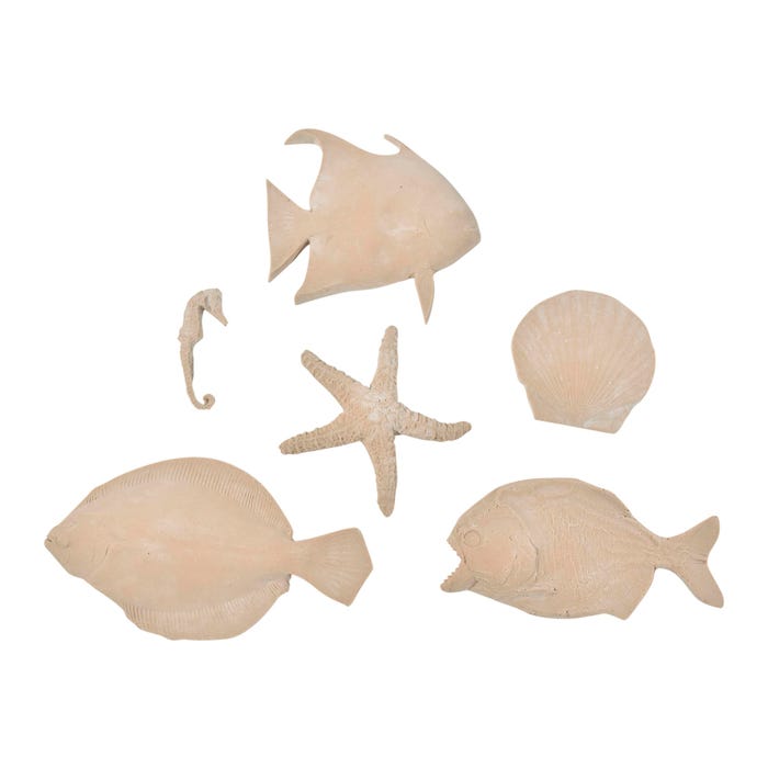 Sax Gyotaku Print Models, Tropical Fish Assortment, Set of 6