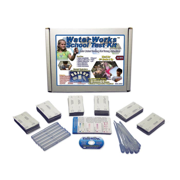 Frey Scientific WaterWorks SenSafe School Water Quality Test Kit, 540 Tests