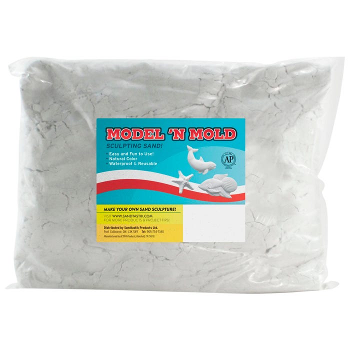 Sandtastik Model 'N Mold Sculpting Sand, 5 Pounds, White