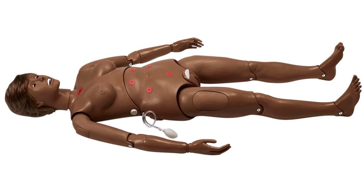 Image for Gaumard® Susie® Simon® Patient Care Simulator (without Ostomy) - Dark from School Specialty