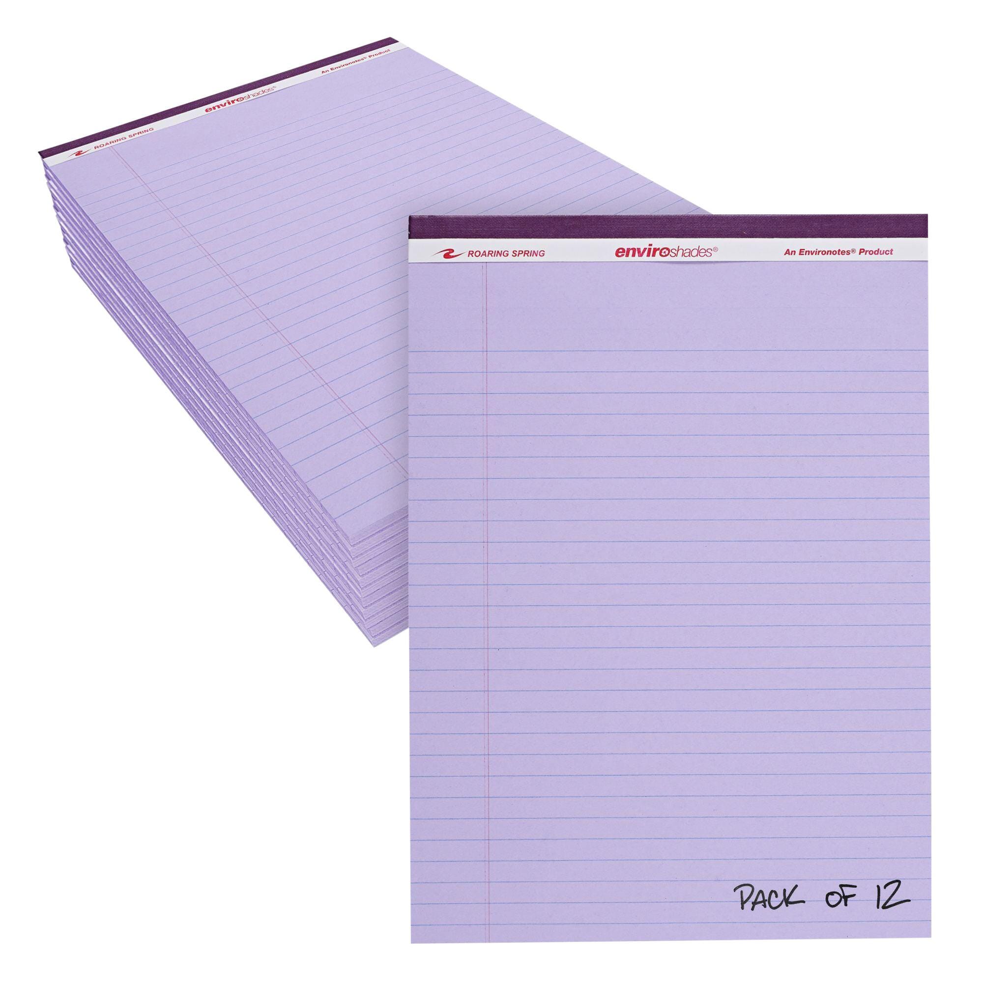 Enviroshades Legal Pads, 8-1/2 x 11 Inches, Orchid, 50 Sheets, Pack of 12 1397837