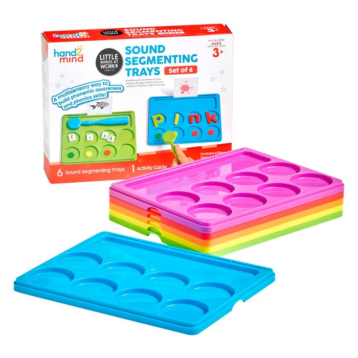 hand2mind Sound Segmenting Trays, Set of 6