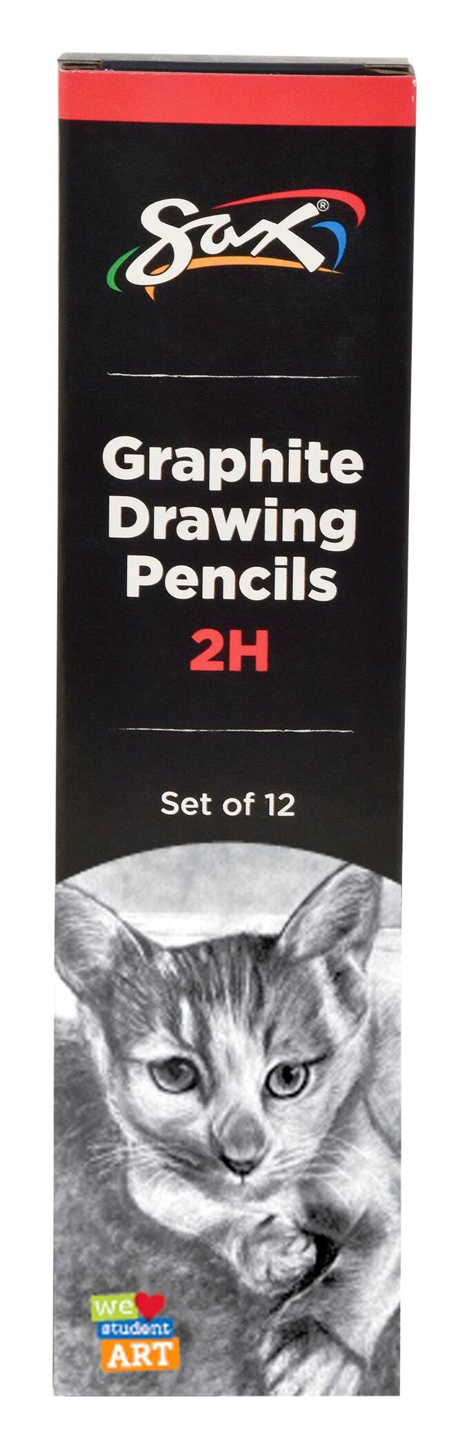 Sax Graphite Drawing Pencil Pack, 2H Lead Hardness Degree, Set of 12 2090706