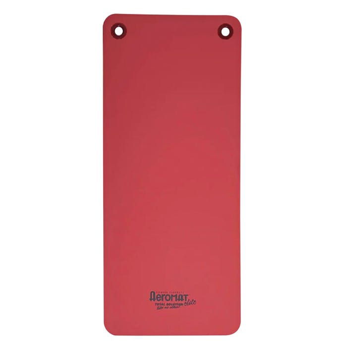 Aeromat Elite Workout Mat With Eyelet, 20 x 48 Inches, 1/2 Inch Thick, Red, Phthalate Free