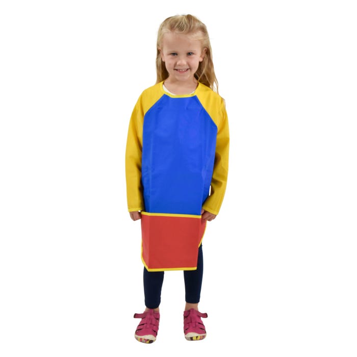 School Smart Kid's Vinyl Smock, Full Protection, 22 x 18 Inches