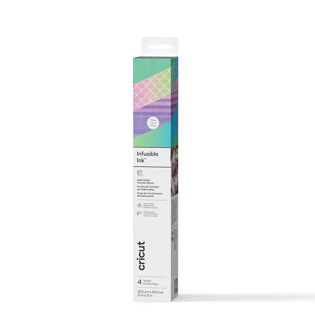 Cricut Patterned Infusible Ink Transfer Sheets, Mermaid Rainbow, 12 x 12 Inches, 4 Sheets 2217924