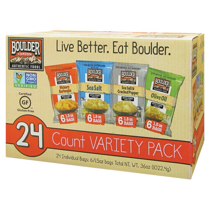 Boulder Canyon Inventure Variety Pack, 1-1/2 Ounces, Pack of 24