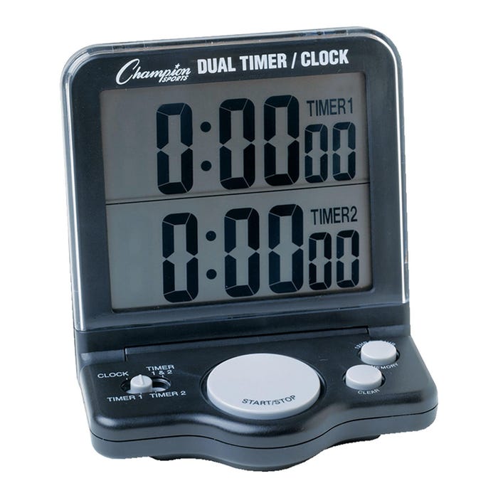 Champion Sports Dual Jumbo Display Timer, Black