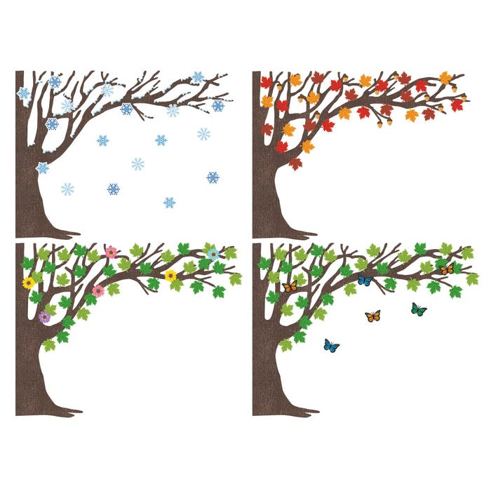 Teacher Created Resources Tree for All Seasons Bulletin Board Set, 144 Pieces