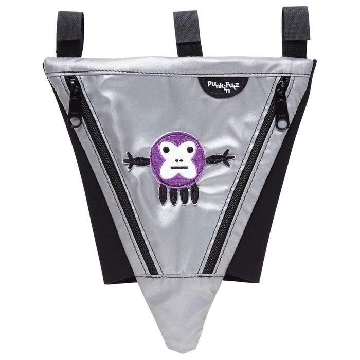 PunkinFutz PunkinPie Accessible Bag, Silver with Monktopus Patch