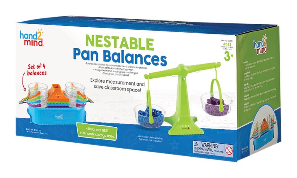 Hand2Mind Nestable Pan Balance, Set of 4, Item Number 2102674