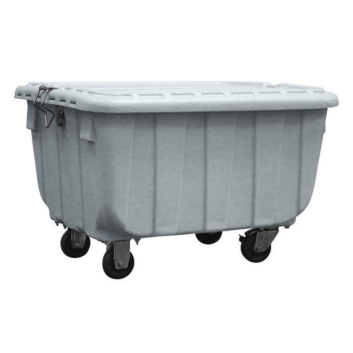 Shirley K's Wheeled Storage Container with Lid, 25-7/8 x 20-1/2 x 12-7/8 Inches, Gray