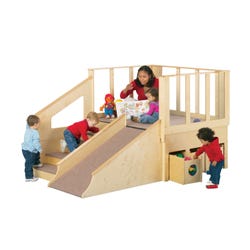 Jonti-Craft Tiny Tots Loft with 6 Bins, 96 x 60 x 52 Inches, 12 to 24 Months