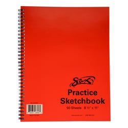 Sax Spiral Binding Smooth Sketchbook, 50 lb, 8-1/2 x 11 Inches, 50 Sheets, White 457577