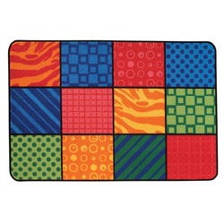 Carpets for Kids KID$Value Patterns at Play Carpet, 4 x 6 Feet, Rectangle, Rectangle, Multicolored 1457506
