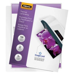 Fellowes Laminating Pouches, 9 x 11-1/2 Inches, 3 mil Thickness, Pack of 150, Item Number 1499283