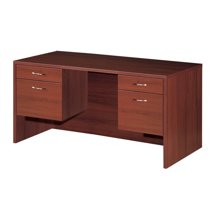 High Point Double Pedestal Desk, 60 x 30 x 29 Inches, Windsor Cherry