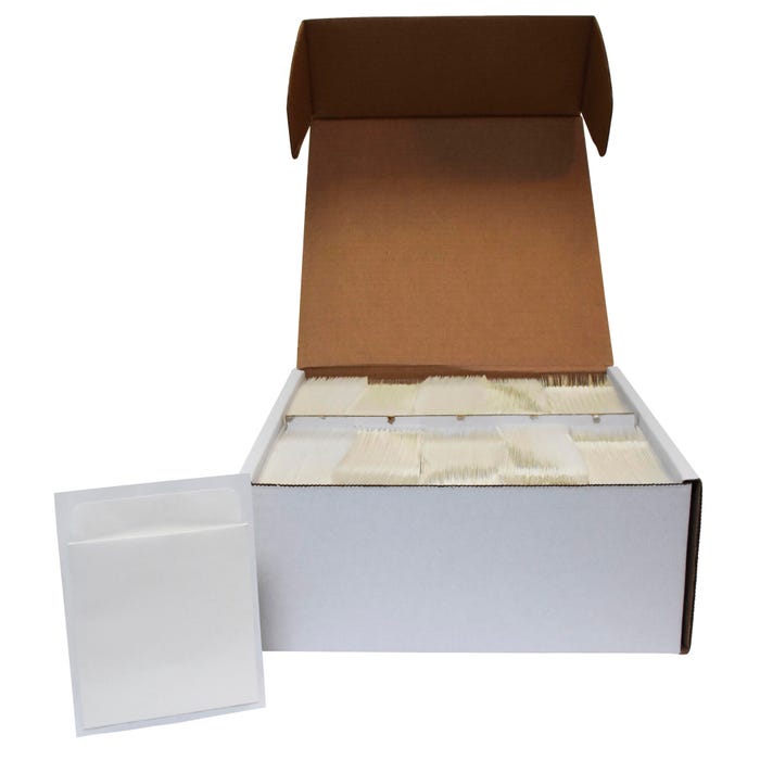 School Smart Standard Back Peel and Press Book Pockets, 3-1/2 x 4-1/2 Inches, Manila, Pack of 500