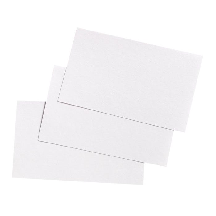 School Smart Blank Plain Index Card, 3 x 5 Inches, White, Pack of 100