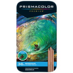 Prismacolor Premier Water Soluble Watercolor Pencils, Assorted Colors, Set of 36 222693