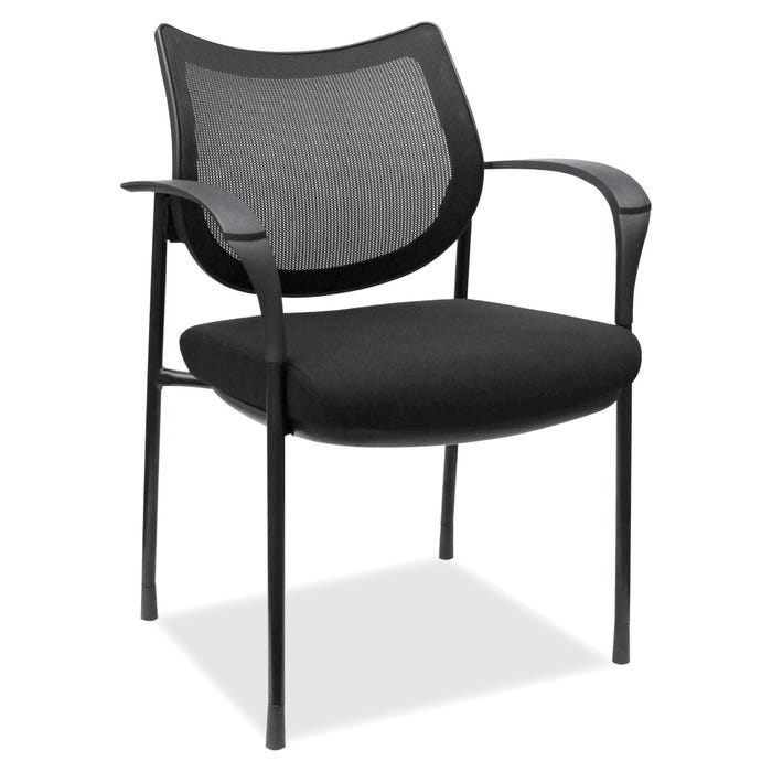 Lorell Mesh Back Guest Chair, 24-1/2 x 24 x 33-1/2 Inches, Black