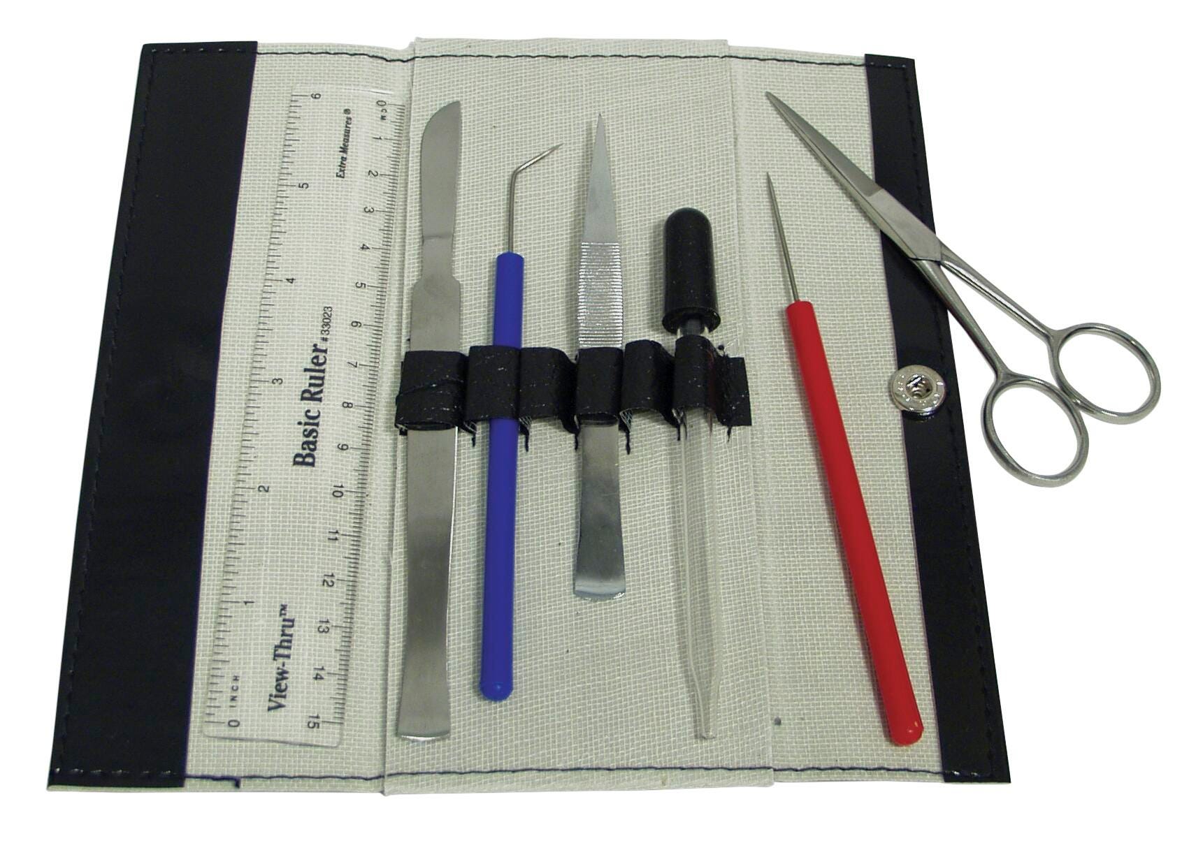 DR Instruments 65 Series Student Dissection Kit, Tri-Fold Vinyl Case, 8 Pieces, Item Number 564410