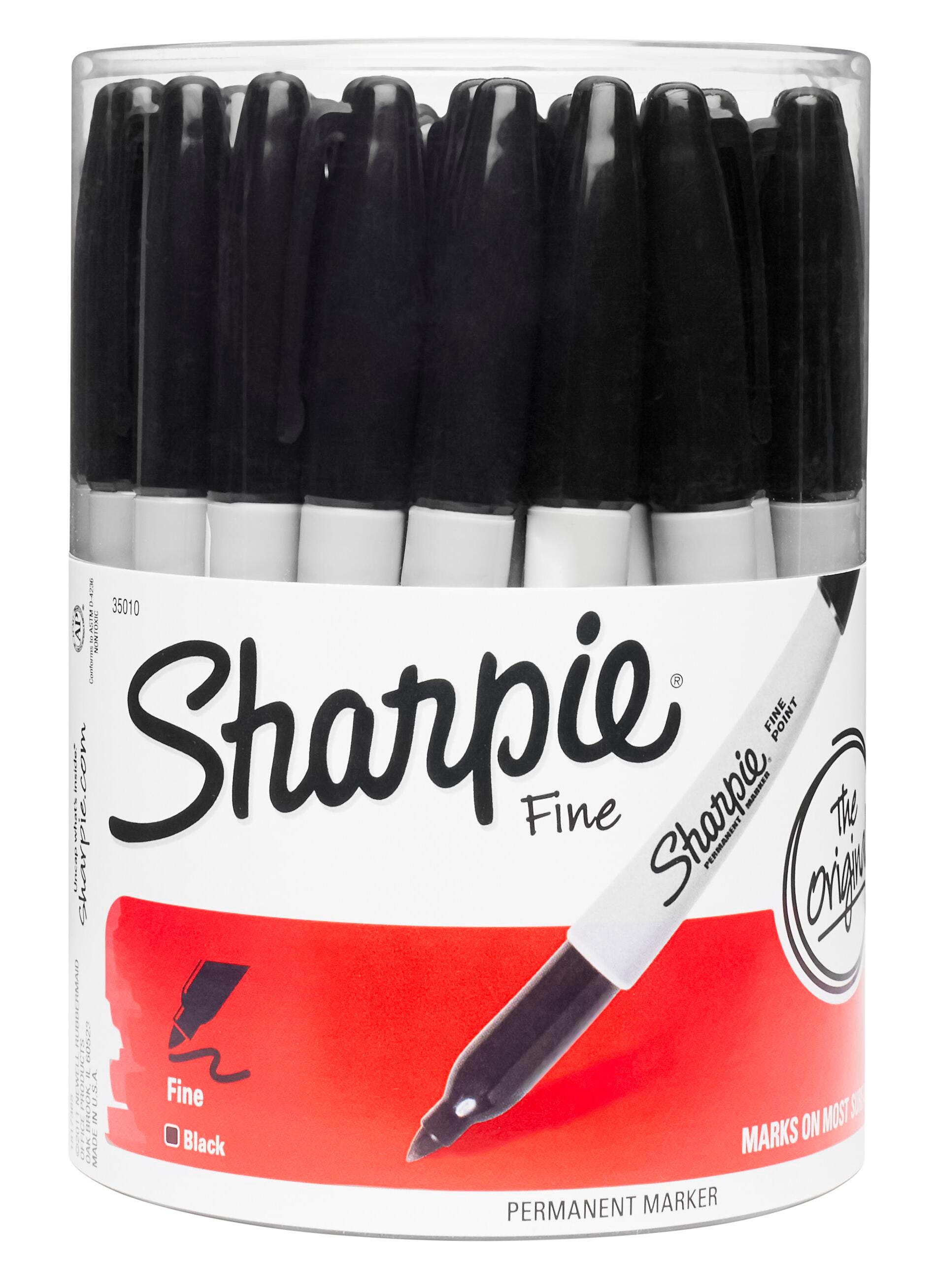Image for Sharpie Permanent Markers, Fine Point, Black, Pack of 36 from School Specialty