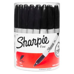 Image for Sharpie Permanent Markers, Fine Point, Black, Pack of 36 from School Specialty