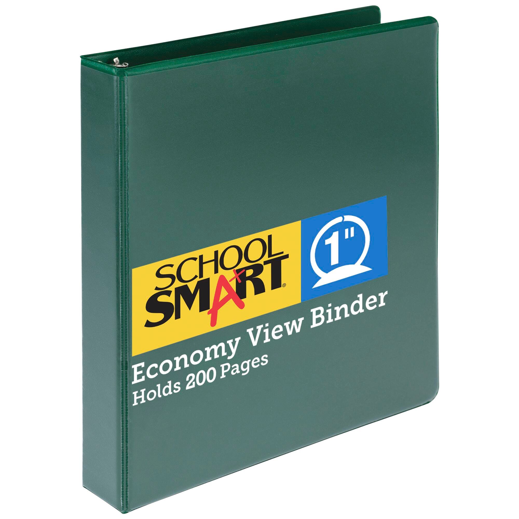 Image for School Smart Polypropylene Round Ring View Binder, 1 Inch, Green from School Specialty