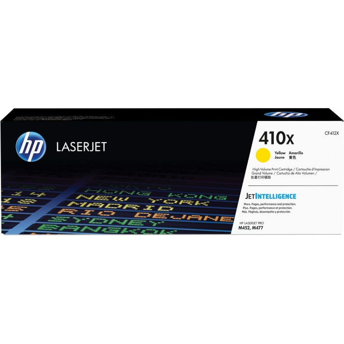 HP 410X Ink Cartridge, CF412X, Yellow