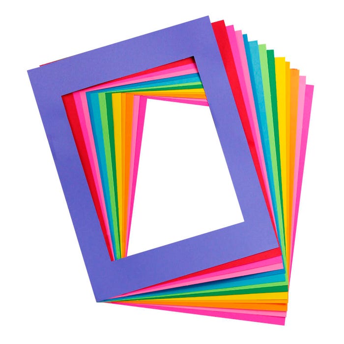 Hygloss Bright Paper Frames, 11 x 14 Inches, Assorted Colors, 24 Pieces