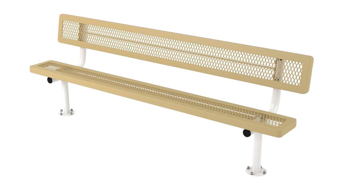Superior Site Standard Regal Bench with Back, Surface Mount 4001346